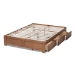 Baxton Studio Wren Modern and Contemporary Walnut Finished 3-Drawer Queen Size Platform Storage Bed Frame - MG6001-Walnut-Queen