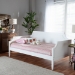 Baxton Studio Mariana Classic and Traditional White Finished Wood Twin Size Daybed - Mariana-White-Daybed