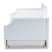 Baxton Studio Mariana Classic and Traditional White Finished Wood Twin Size Daybed with Trundle - Mariana-White-Daybed-T