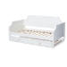 Baxton Studio Mariana Classic and Traditional White Finished Wood Twin Size Daybed with Trundle - Mariana-White-Daybed-T