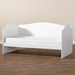 Baxton Studio Neves Cottage Farmhouse White Finished Wood Twin Size Daybed - Neves-White-Daybed