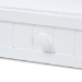 Baxton Studio Neves Cottage Farmhouse White Finished Wood Twin Size Trundle - Neves-White-Trundle