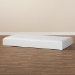 Baxton Studio Renata Modern and Contemporary White Finished Wood Twin Size Trundle - Renata-White-Trundle