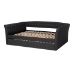 Baxton Studio Delora Modern and Contemporary Dark Grey Fabric Upholstered Full Size Daybed with Roll-Out Trundle Bed - CF9044-Charcoal-Daybed-F/T