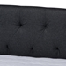 Baxton Studio Delora Modern and Contemporary Dark Grey Fabric Upholstered Queen Size Daybed with Roll-Out Trundle Bed - CF9044-Charcoal-Daybed-Q/T