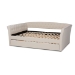 Baxton Studio Delora Modern and Contemporary Beige Fabric Upholstered Full Size Daybed with Roll-Out Trundle Bed - CF9044-Beige-Daybed-F/T