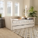 Baxton Studio Delora Modern and Contemporary Beige Fabric Upholstered Full Size Daybed with Roll-Out Trundle Bed - CF9044-Beige-Daybed-F/T