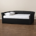 Baxton Studio Delora Modern and Contemporary Dark Grey Fabric Upholstered Queen Size Daybed - CF9044-B-Charcoal-Daybed-Q