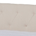 Baxton Studio Haylie Modern and Contemporary Beige Fabric Upholstered Queen Size Daybed with Roll-Out Trundle Bed - CF9046-Beige-Daybed-Q/T
