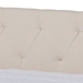 Baxton Studio Haylie Modern and Contemporary Beige Fabric Upholstered Queen Size Daybed with Roll-Out Trundle Bed - CF9046-Beige-Daybed-Q/T