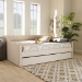 Baxton Studio Haylie Modern and Contemporary Beige Fabric Upholstered Queen Size Daybed with Roll-Out Trundle Bed - CF9046-Beige-Daybed-Q/T