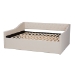 Baxton Studio Haylie Modern and Contemporary Beige Fabric Upholstered Queen Size Daybed - CF9046-B-Beige-Daybed-Q