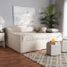 Baxton Studio Haylie Modern and Contemporary Beige Fabric Upholstered Queen Size Daybed - CF9046-B-Beige-Daybed-Q