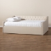 Baxton Studio Haylie Modern and Contemporary Beige Fabric Upholstered Queen Size Daybed - CF9046-B-Beige-Daybed-Q