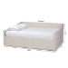 Baxton Studio Haylie Modern and Contemporary Beige Fabric Upholstered Queen Size Daybed - CF9046-B-Beige-Daybed-Q