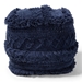 Baxton Studio Curlew Moroccan Inspired Navy Handwoven Cotton Pouf Ottoman - Curlew-Navy-Pouf