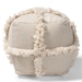 Baxton Studio Alfro Moroccan Inspired Beige Handwoven Cotton Fringe Pouf Ottoman - Alfro-Ivory-Pouf