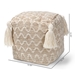 Baxton Studio Noland Moroccan Inspired Natural and Ivory Handwoven Cotton and Hemp Pouf Ottoman - Noland-Natural-Pouf