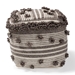 Baxton Studio Eligah Moroccan Inspired Ivory and Brown Handwoven Wool Pouf Ottoman - Eligah-Ivory-Pouf