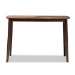 Baxton Studio Wendy Mid-Century Modern Walnut Finished Wood Console Table - Walnut Sunburst Console Table
