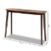 Baxton Studio Wendy Mid-Century Modern Walnut Finished Wood Console Table - Walnut Sunburst Console Table