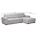 Baxton Studio Langley Modern and Contemporary Light Grey Fabric Upholstered Sectional Sofa with Right Facing Chaise - J099C-Light Grey-RFC