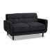 Baxton Studio Allister Mid-Century Modern Dark Grey Fabric Upholstered 2-Piece Living Room Set - J1453-Dark Grey-2PC Set