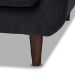 Baxton Studio Allister Mid-Century Modern Dark Grey Fabric Upholstered 2-Piece Living Room Set - J1453-Dark Grey-2PC Set
