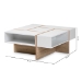 Baxton Studio Rasa Modern and Contemporary Two-Tone White and Oak Finished Wood Coffee Table - CT8004-White/Oak-CT