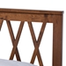 Baxton Studio Malene Mid-Century Modern Walnut Finished Wood Full Size Platform Bed - Malene-Walnut-Full