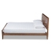 Baxton Studio Avena Mid-Century Modern Walnut Finished Wood Queen Size Platform bed - Avena-Walnut-Queen