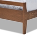 Baxton Studio Avena Mid-Century Modern Walnut Finished Wood Queen Size Platform bed - Avena-Walnut-Queen