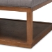 Baxton Studio Alvere Modern and Contemporary Grey Fabric Upholstered Walnut Finished Cocktail Ottoman - BBT5365-Grey/Walnut-Otto