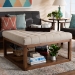 Baxton Studio Alvere Modern and Contemporary Beige Fabric Upholstered Walnut Finished Cocktail Ottoman - BBT5365-Beige/Walnut-Otto