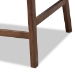 Baxton Studio Larine Modern and Contemporary Light Grey Fabric Upholstered Walnut Finished 2-Piece Wood Counter Stool Set - Boba-Light Grey/Walnut-Counter Stool