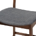 Baxton Studio Larine Modern and Contemporary Dark Grey Fabric Upholstered Walnut Finished 2-Piece Wood Counter Stool Set - Boba-Dark Grey/Walnut-Counter Stool