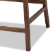 Baxton Studio Larine Modern and Contemporary Dark Grey Fabric Upholstered Walnut Finished 2-Piece Wood Counter Stool Set - Boba-Dark Grey/Walnut-Counter Stool