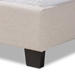 Baxton Studio Ansa Modern and Contemporary Beige Fabric Upholstered Twin Size Bed - CF9084C-Beige-Twin