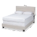 Baxton Studio Ansa Modern and Contemporary Beige Fabric Upholstered Full Size Bed - CF9084C-Beige-Full