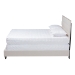 Baxton Studio Ansa Modern and Contemporary Beige Fabric Upholstered Full Size Bed - CF9084C-Beige-Full