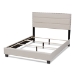 Baxton Studio Ansa Modern and Contemporary Beige Fabric Upholstered Full Size Bed - CF9084C-Beige-Full
