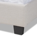 Baxton Studio Ansa Modern and Contemporary Beige Fabric Upholstered Queen Size Bed - CF9084C-Beige-Queen