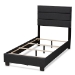 Baxton Studio Ansa Modern and Contemporary Dark Grey Fabric Upholstered Twin Size Bed - CF9084C-Charcoal-Twin