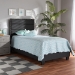 Baxton Studio Ansa Modern and Contemporary Dark Grey Fabric Upholstered Twin Size Bed - CF9084C-Charcoal-Twin