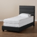 Baxton Studio Ansa Modern and Contemporary Dark Grey Fabric Upholstered Twin Size Bed - CF9084C-Charcoal-Twin