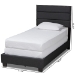 Baxton Studio Ansa Modern and Contemporary Dark Grey Fabric Upholstered Twin Size Bed - CF9084C-Charcoal-Twin