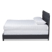 Baxton Studio Ansa Modern and Contemporary Dark Grey Fabric Upholstered King Size Bed - CF9084C-Charcoal-King