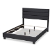 Baxton Studio Ansa Modern and Contemporary Dark Grey Fabric Upholstered King Size Bed - CF9084C-Charcoal-King