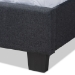 Baxton Studio Ansa Modern and Contemporary Dark Grey Fabric Upholstered King Size Bed - CF9084C-Charcoal-King