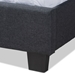 Baxton Studio Ansa Modern and Contemporary Dark Grey Fabric Upholstered Queen Size Bed - CF9084C-Charcoal-Queen